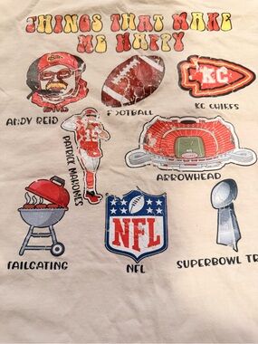 Comfort Colors Kansas City Chiefs Crewneck Tee — Cream